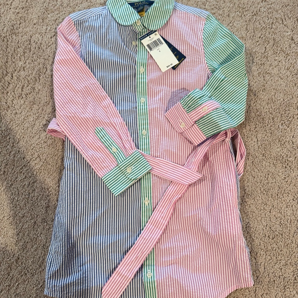 Colorful Striped Kids Casual Dress